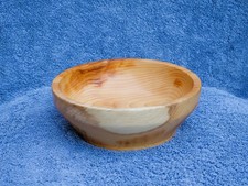 wooden bowl hand turned Yew 6.5"